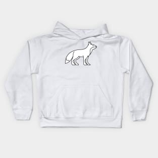 Fox Lineart Drawing Kids Hoodie